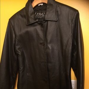 Leather coat just wore one time